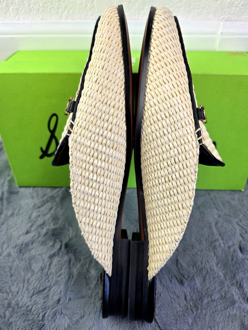 Sam Edelman Linnie, Linen Rafia Mules Size 10 - Picture 7 of 16